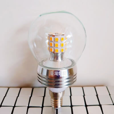 圓頭燈泡7W(銀色)